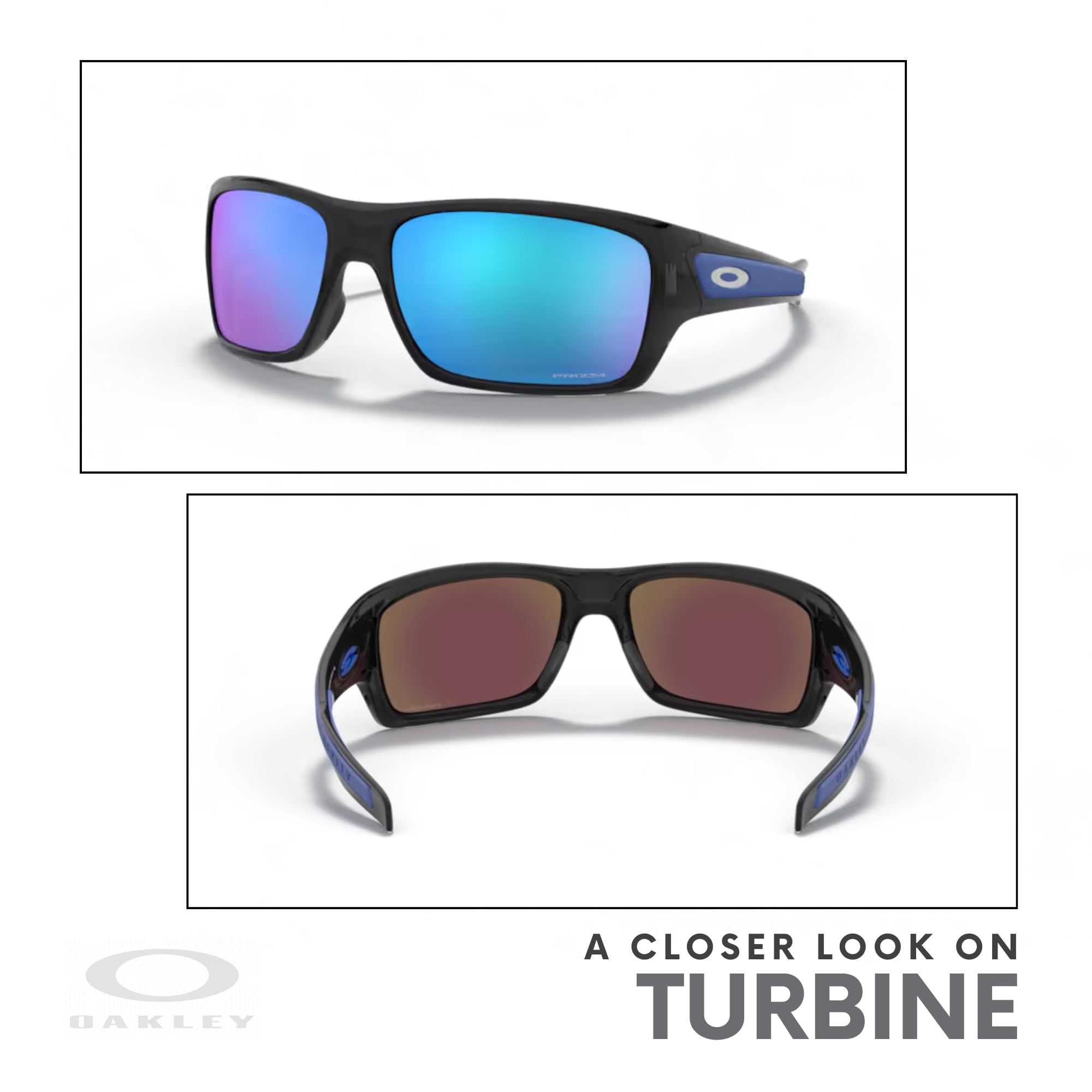 Oakley Turbine OO9263 Rectangular Sunglasses For Men+ BUNDLE Leash + BUNDLE with Designer iWear Eyewear Kit