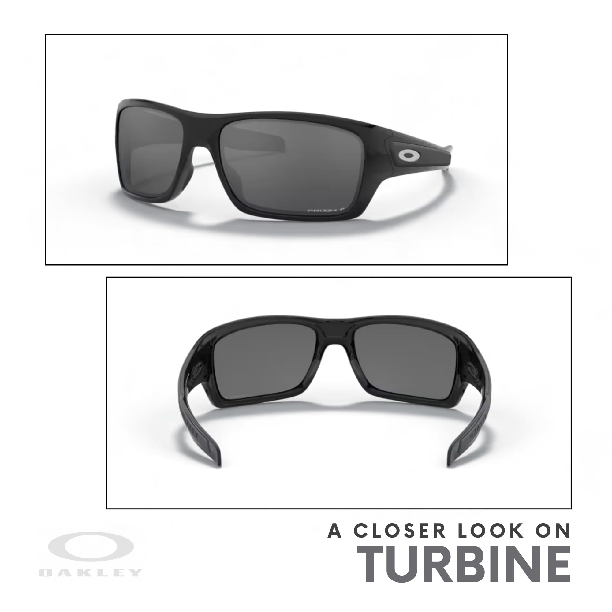 Oakley Turbine OO9263 Rectangular Sunglasses For Men+ BUNDLE Leash + BUNDLE with Designer iWear Eyewear Kit