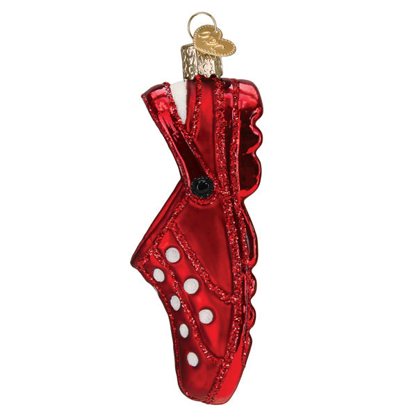 Rubber Clog Glass Ornament
