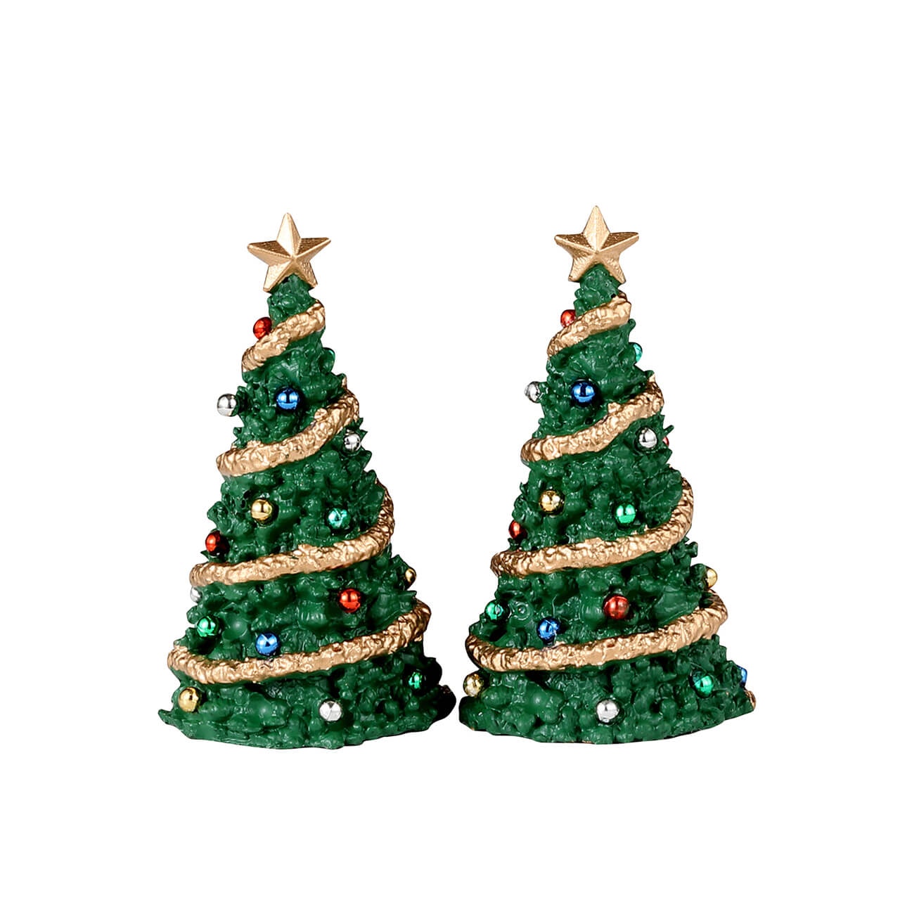 Classic Village Christmas Trees - 2 Piece Set