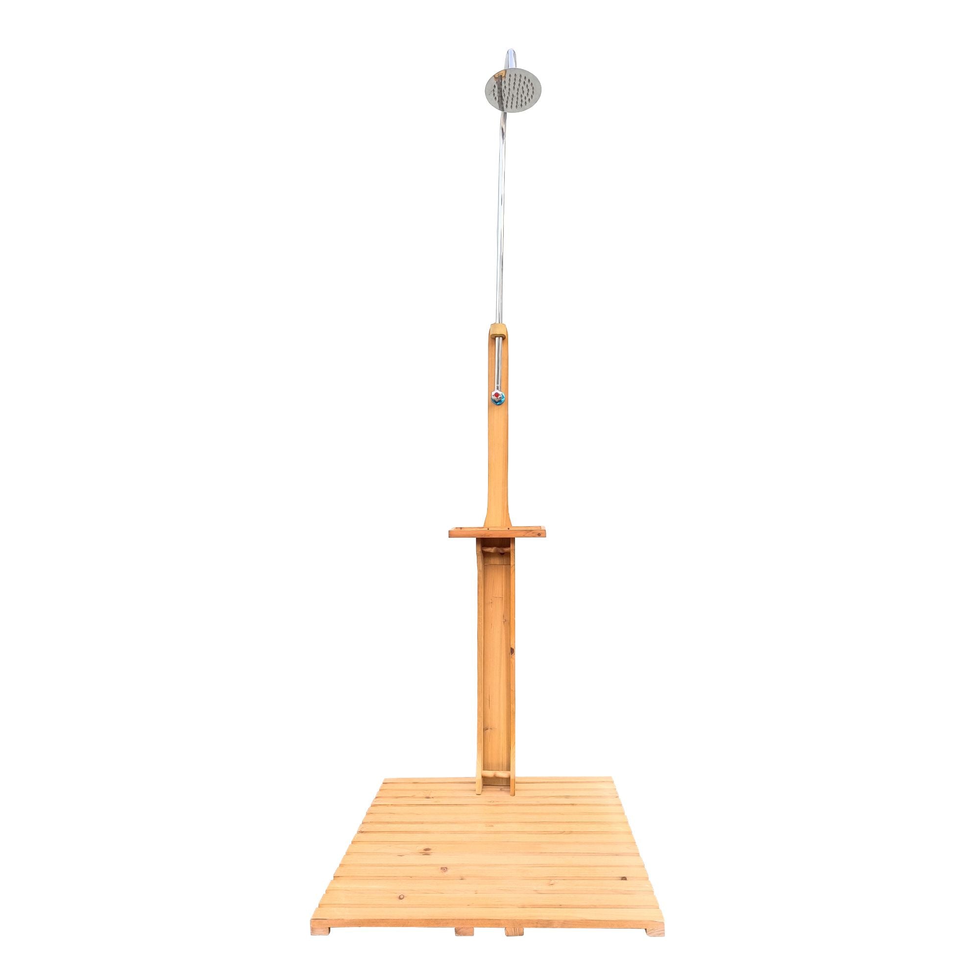 Outdoor Garden Pool Shower with Chassis Board, for Swimming Pool, Patio, Terrace, Garden, Wood
