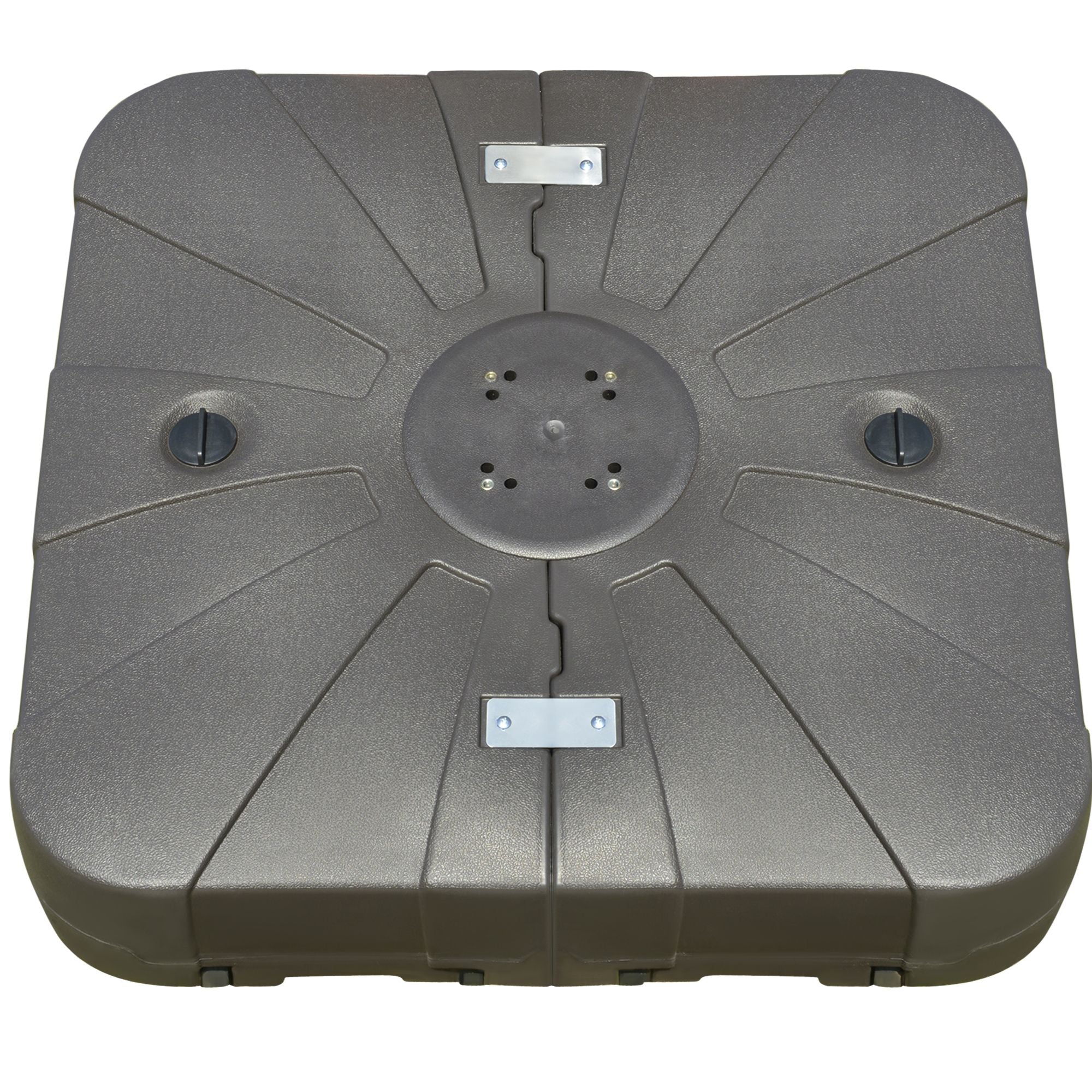 Outsunny Cantilever Umbrella Base with Wheels 330 lbs Sand 286 lbs Water Heavy Duty Coffee