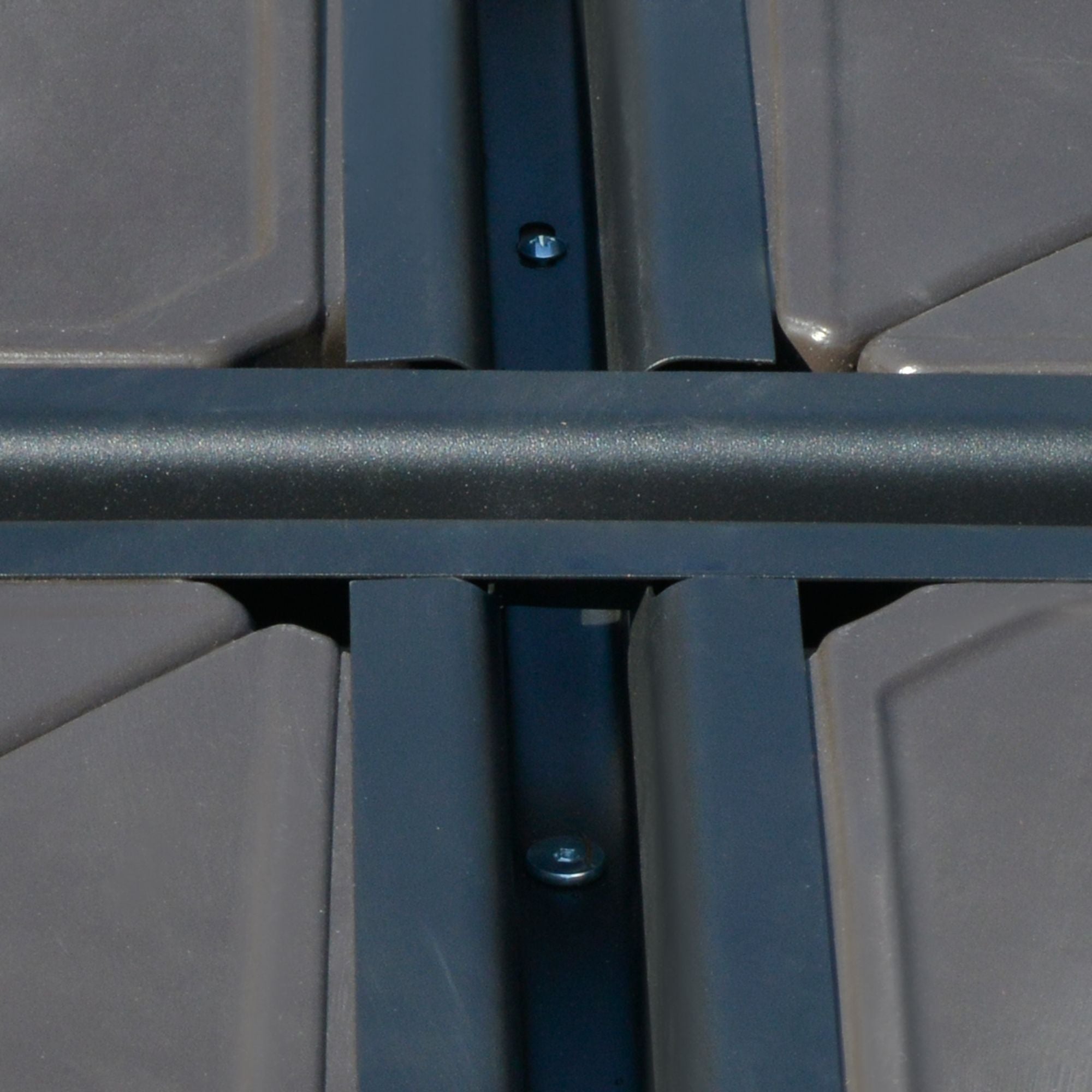 Outsunny Cantilever Umbrella Base with Wheels 330 lbs Sand 286 lbs Water Heavy Duty Coffee