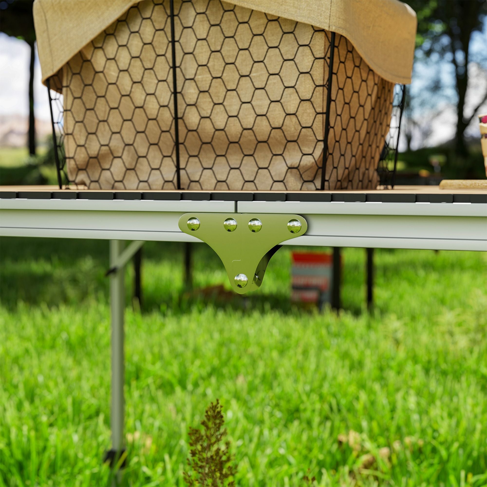 Outsunny Folding Camping Table, Adjustable Height Aluminum Table, Portable Camping Table for Picnic, Beach, BBQ