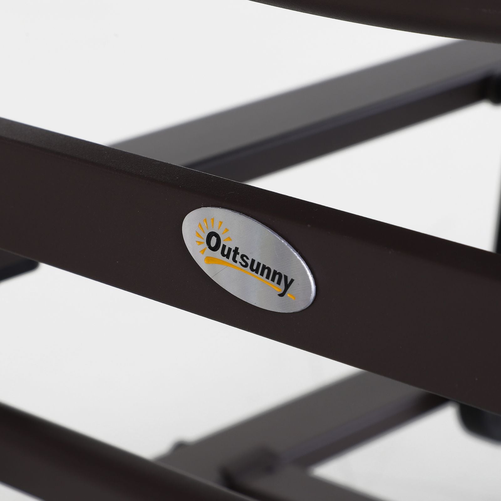 Outsunny Gliding Lounger Chair, Outdoor Swinging Chair with Smooth Rocking Arms and Lightweight Construction for Patio Backyard, Brown