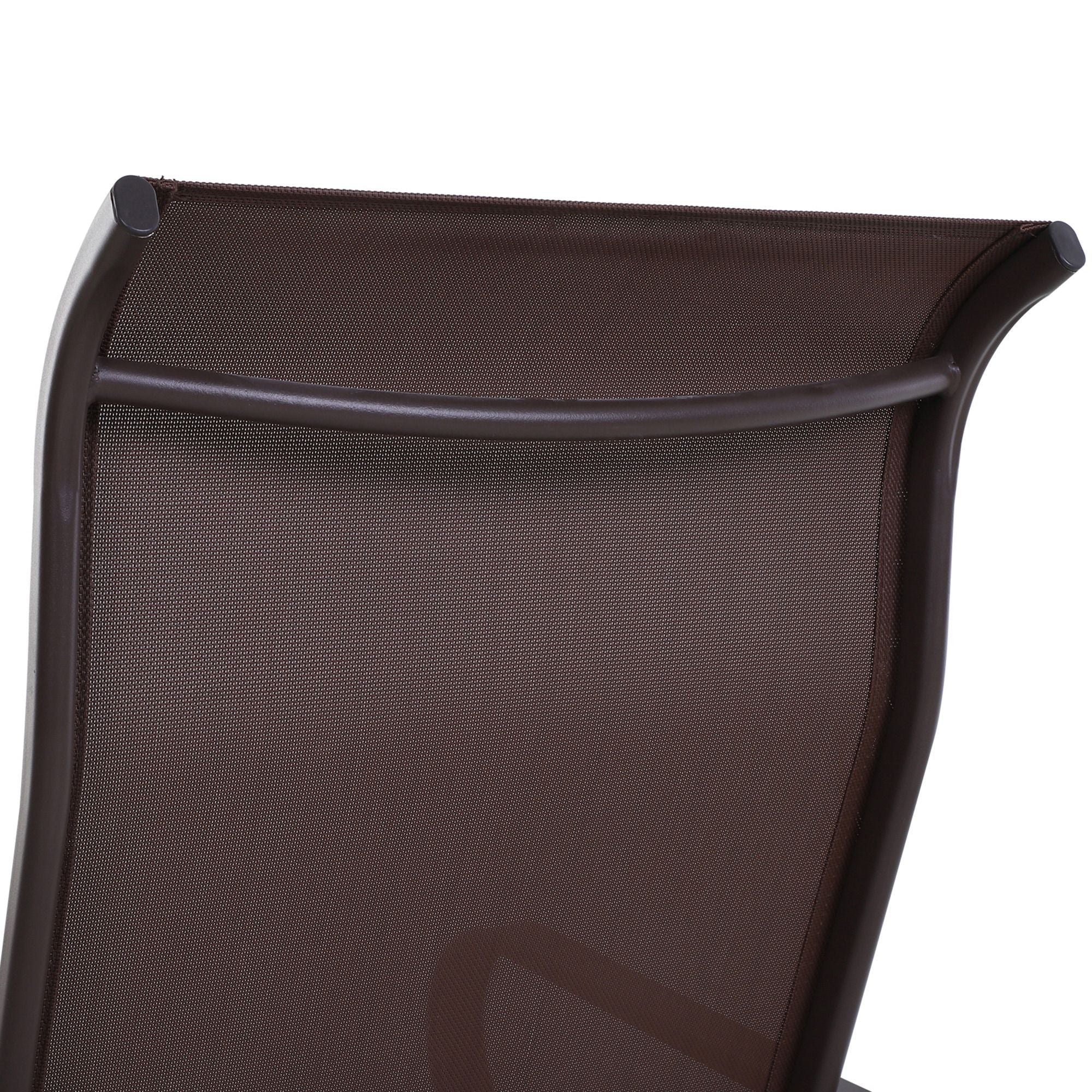 Outsunny Gliding Lounger Chair, Outdoor Swinging Chair with Smooth Rocking Arms and Lightweight Construction for Patio Backyard, Brown