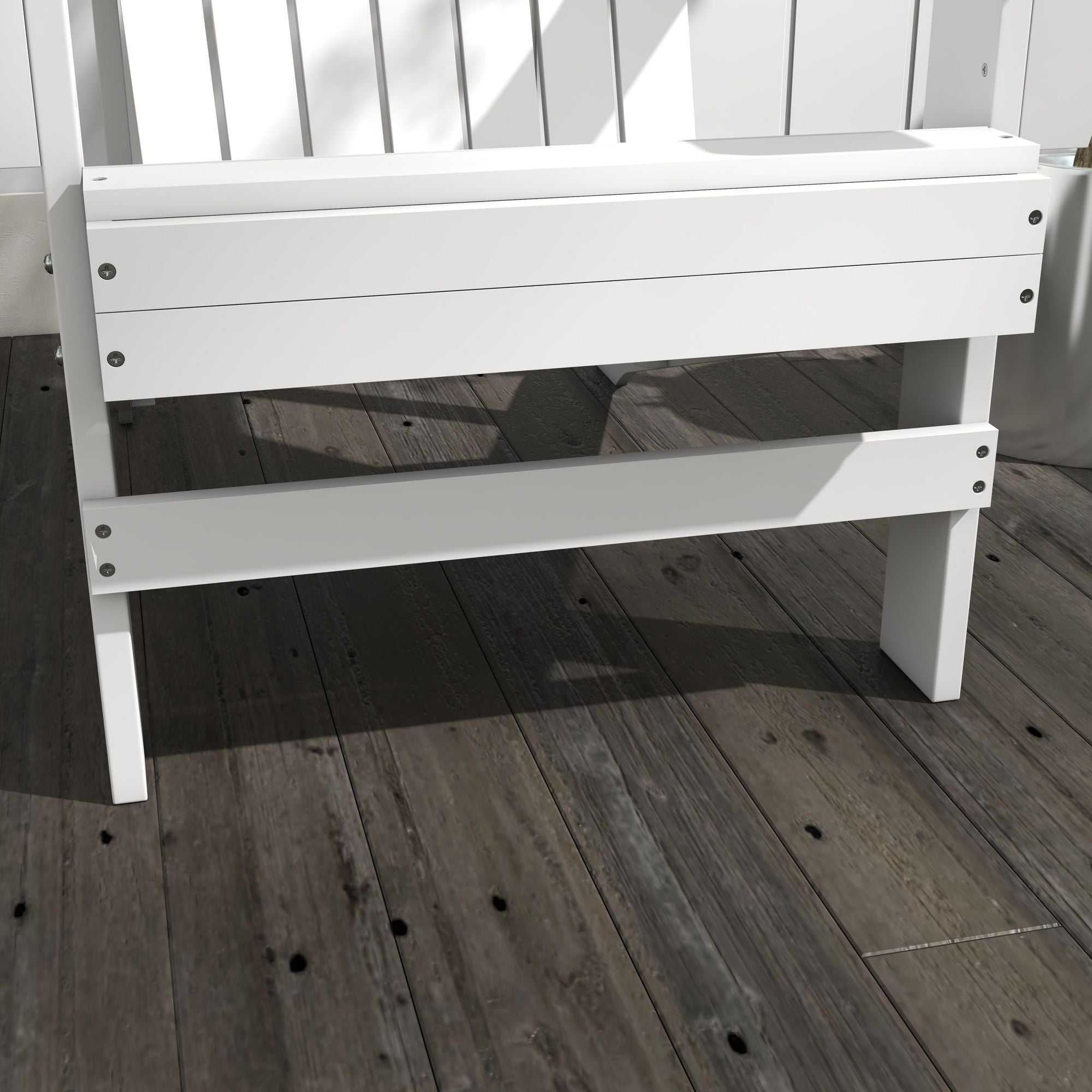 Outsunny Modern Adirondack Chair with Cupholder for Patio, Garden & Lawn, White