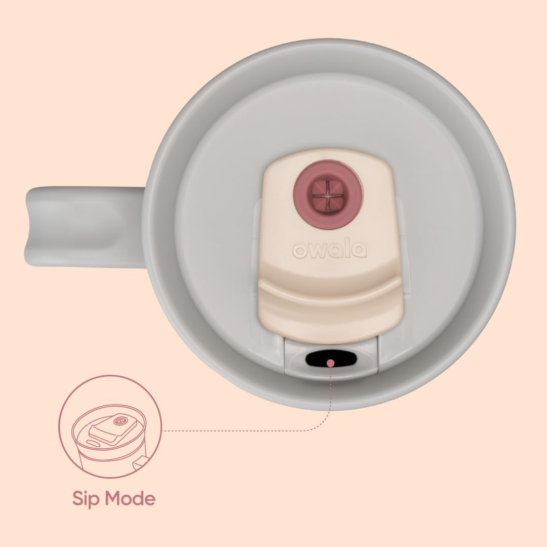 Owala Stainless Steel Triple Layer Insulated Travel Tumbler with Spill Resistant Lid, Straw, and Carry Handle, BPA Free, 40 oz, Dark Blue (Saltwater Starfish)