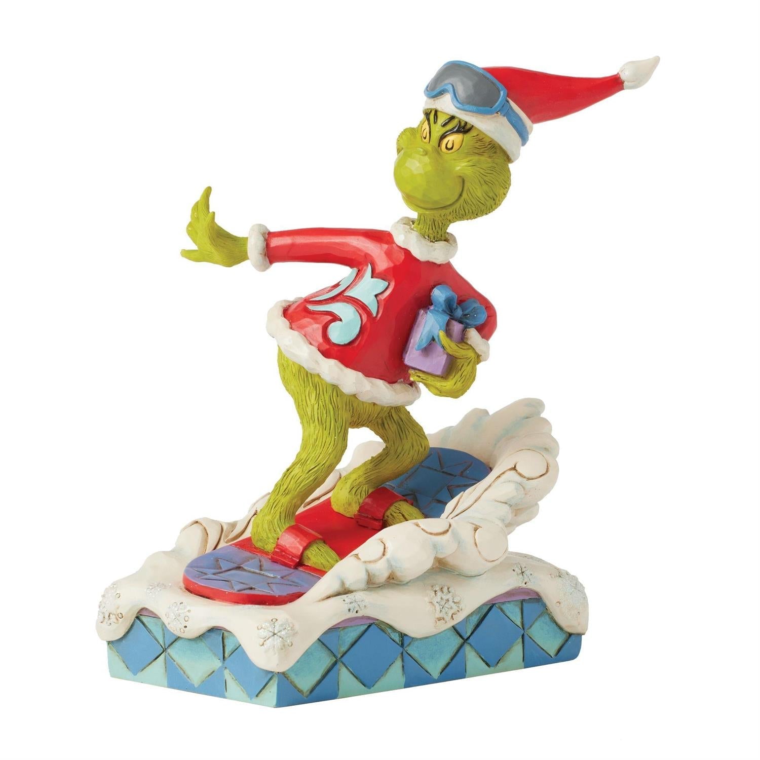 Grinch Snowboarding