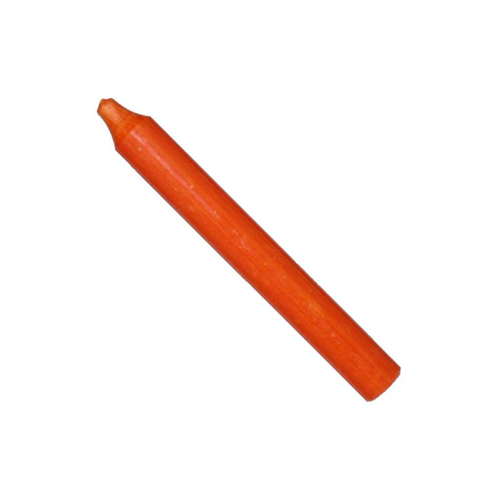 Rustic Taper Dinner Candle - 7 Inch Dark Orange