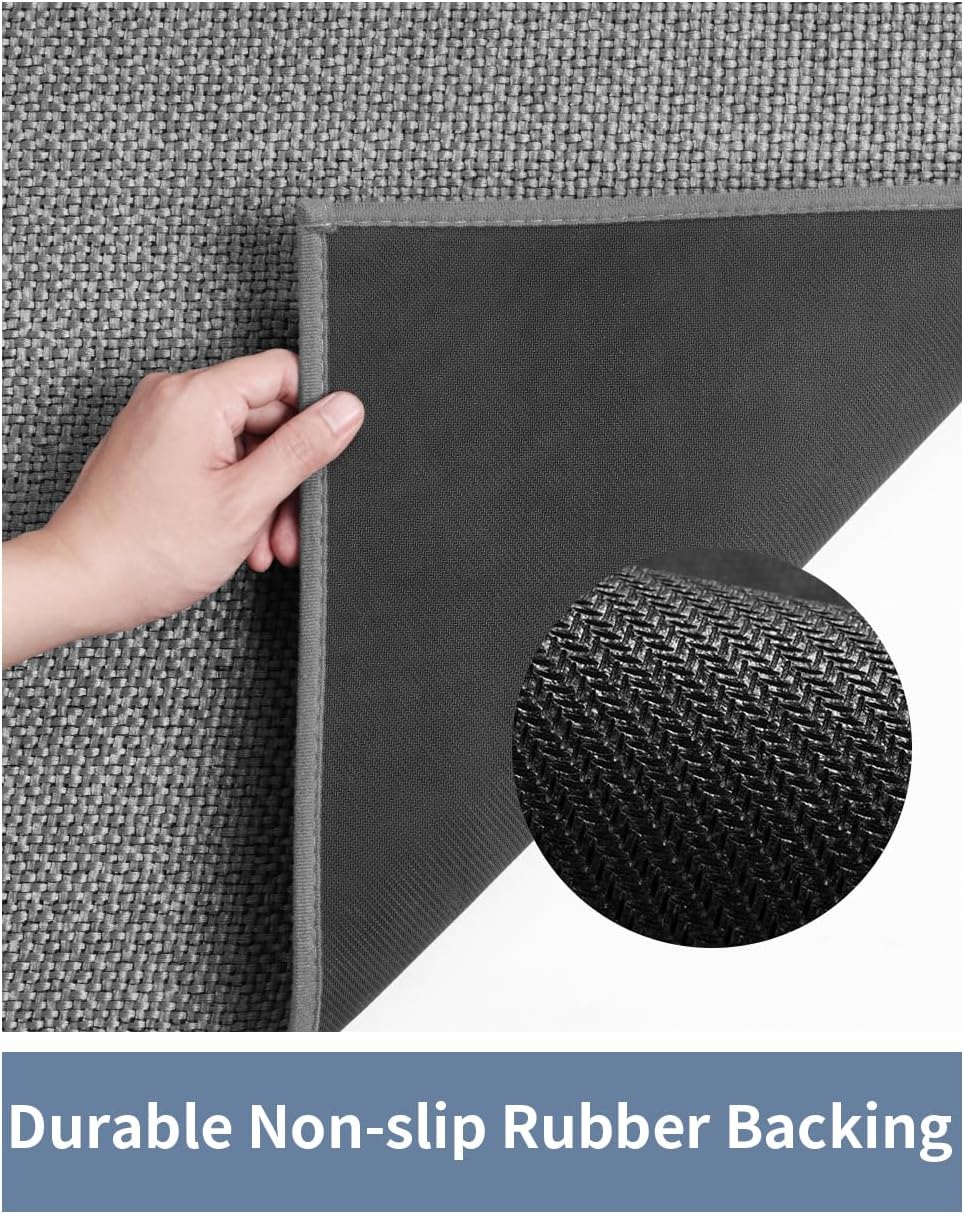PADOOR Bath-Mat, Non Slip Bath Mats for Bathroom Soft and Absorbent Braided Bathroom Mat Machine Washable Bathroom Rugs Non Skid Rubber Backing