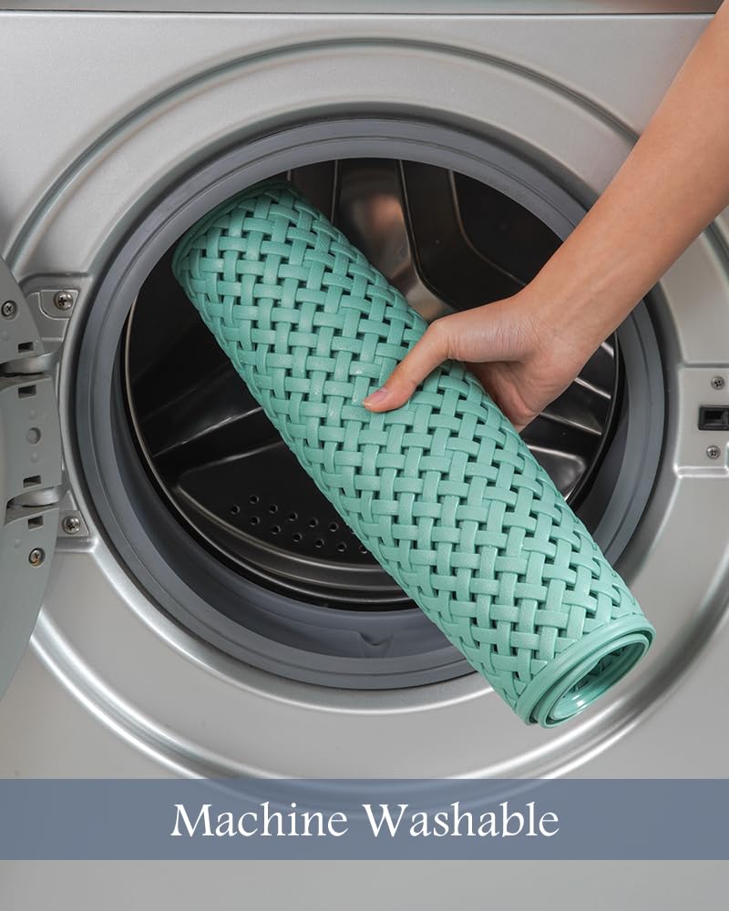 PADOOR Bathtub-Mat Non Slip with Suction Cups and Drain Holes, Machine Washable Shower Mat Anti Slip Bath Mat for Tub for Kids (14"x27" Gray)