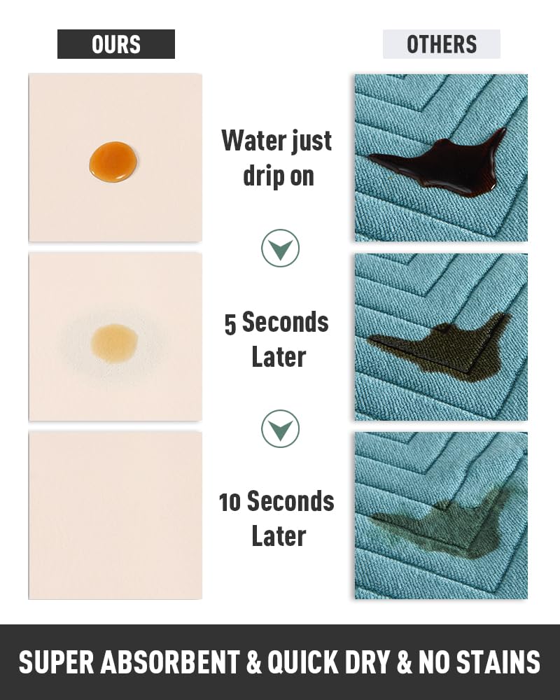 PADOOR-No Stains Bathroom Runner Rug-Bath Mats for Bathroom Non Slip-Super Absorbent Bath Floor Mat Quick Dry Diatomaceous Earth Bath Rug-Large Bathmat-17'' x47''