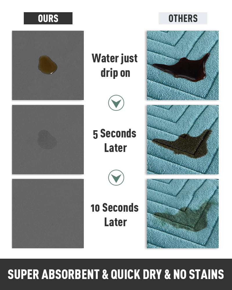 PADOOR-No Stains Bathroom Runner Rug-Bath Mats for Bathroom Non Slip-Super Absorbent Bath Floor Mat Quick Dry Diatomaceous Earth Bath Rug-Large Bathmat-17'' x47''