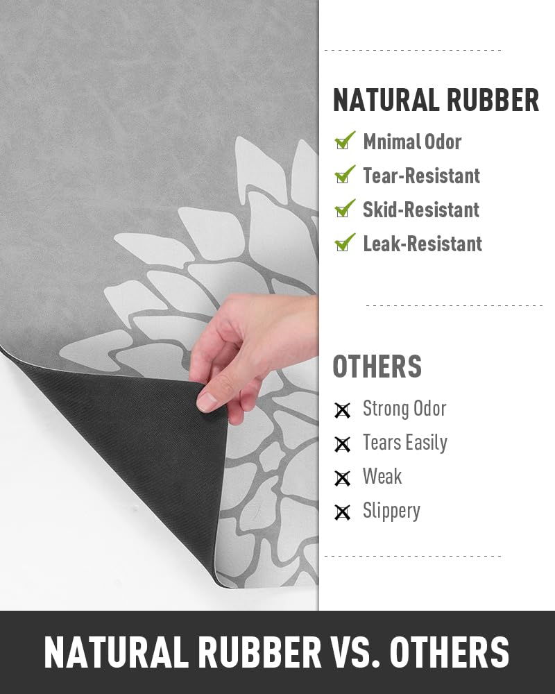 PADOOR-No Stains Bathroom Runner Rug-Bath Mats for Bathroom Non Slip-Super Absorbent Bath Floor Mat Quick Dry Diatomaceous Earth Bath Rug-Large Bathmat-17'' x47''