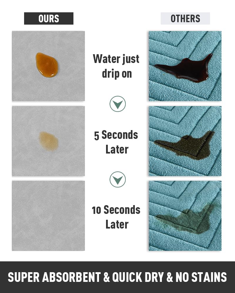 PADOOR-No Stains Bathroom Runner Rug-Bath Mats for Bathroom Non Slip-Super Absorbent Bath Floor Mat Quick Dry Diatomaceous Earth Bath Rug-Large Bathmat-17'' x47''