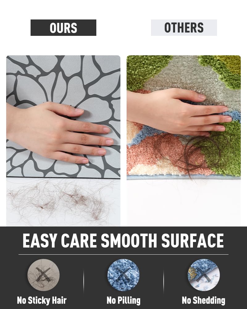 PADOOR-No Stains Bathroom Runner Rug-Bath Mats for Bathroom Non Slip-Super Absorbent Bath Floor Mat Quick Dry Diatomaceous Earth Bath Rug-Large Bathmat-17'' x47''