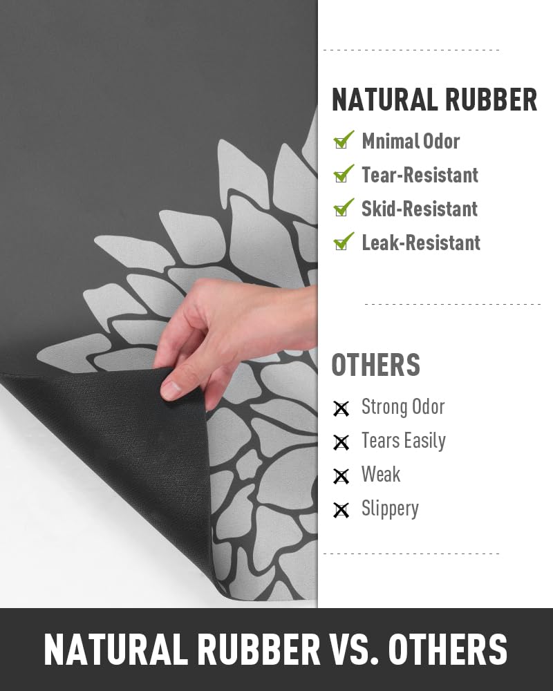 PADOOR-No Stains Bathroom Runner Rug-Bath Mats for Bathroom Non Slip-Super Absorbent Bath Floor Mat Quick Dry Diatomaceous Earth Bath Rug-Large Bathmat-17'' x47''