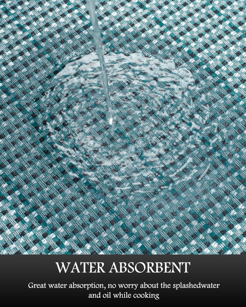 PADOOR Non Slip Kitchen Rugs Sets of 2 - Extra Large 2.5'x6' + 20"x32" Runner Rugs for Kitchen Floor Non Skid Washable, Absorbent Kitchen Mat for in Front of Sink 2 Piece Grey