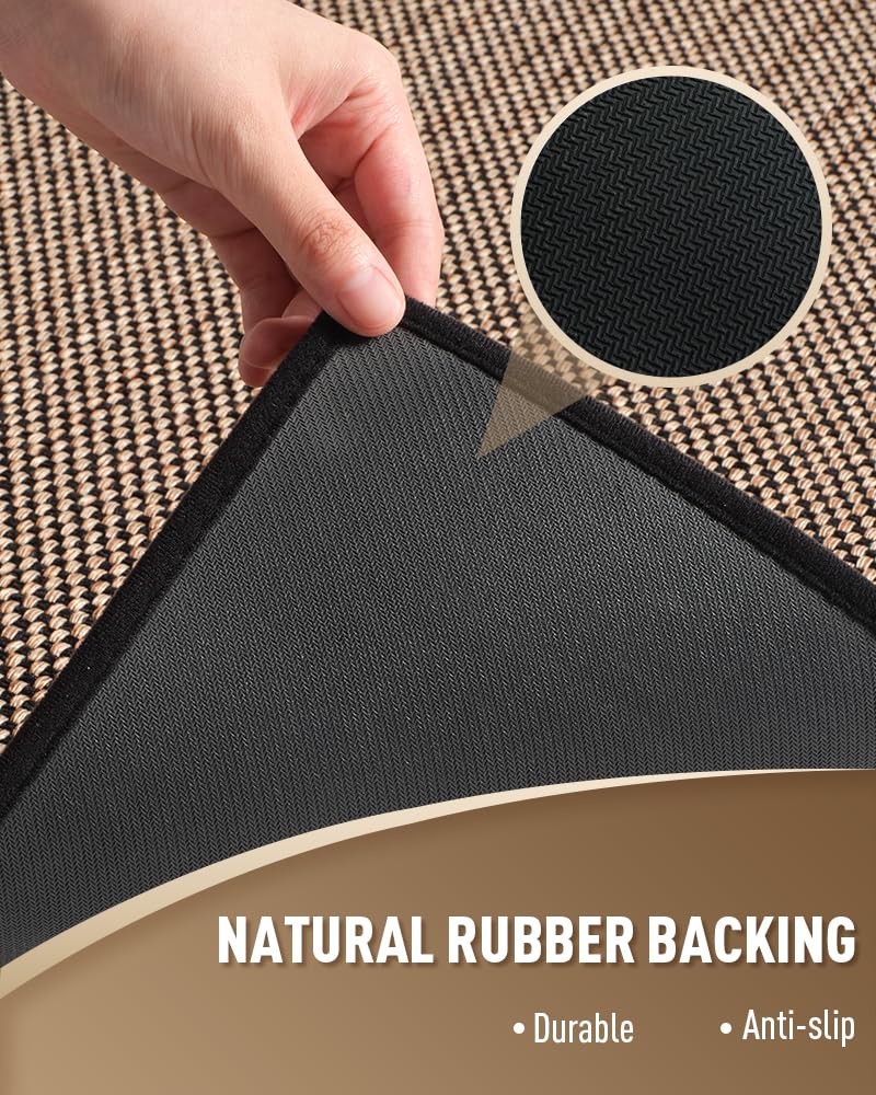 PADOOR Non Slip Stair-Treads,Rubber Backing Stair-Runners for Wooden Steps,15PCS Residue Free Carpet Stair Treads for Kids and Dogs 8"x30" Beige