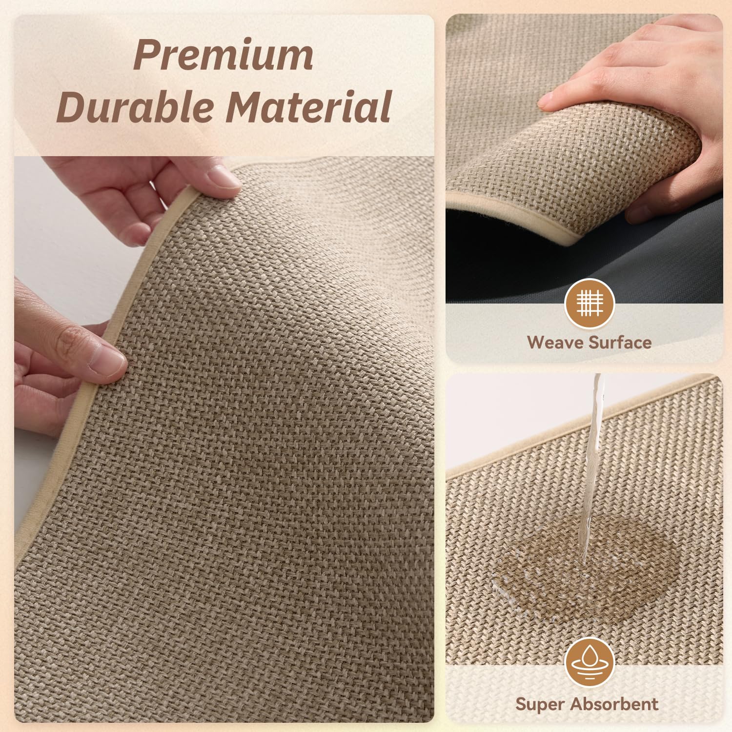 PADOOR Stair-Treads Non Slip 15PCS, Stair Treads for Wooden Steps Rubber Backing Indoor, Carpet Stair Treads Residue Free, Stair Runner Durable Stair-Carpet Treads for Kids and Dogs 8"x30" Beige