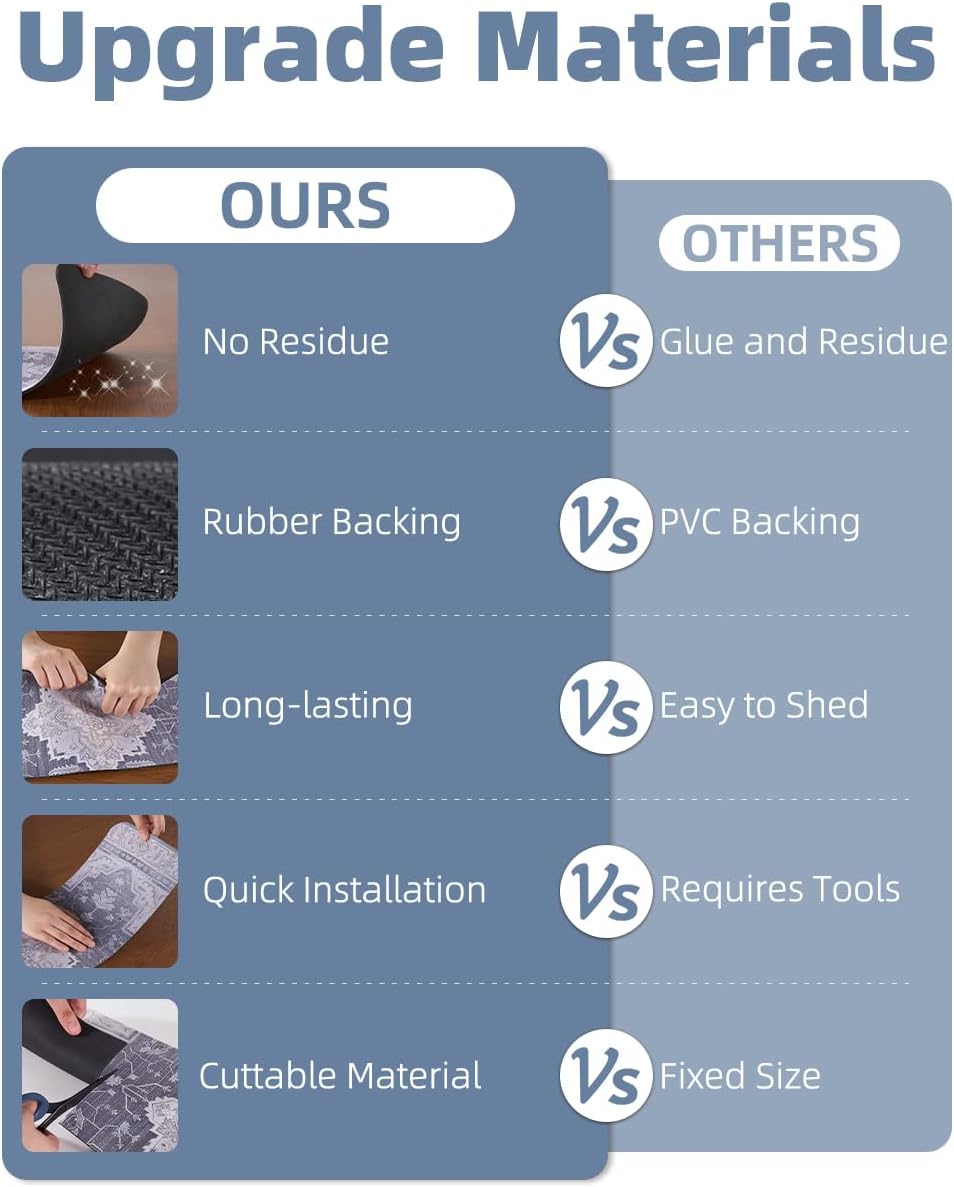 PADOOR Stair-Treads Non Slip for Wooden Steps, 15psc Rubber Backing 8" X 30" Staircase Step Treads Indoor Residue Free, Reusable Carpet Stair Treads Waterproof Stair Runner for Dogs, Kids - Grey