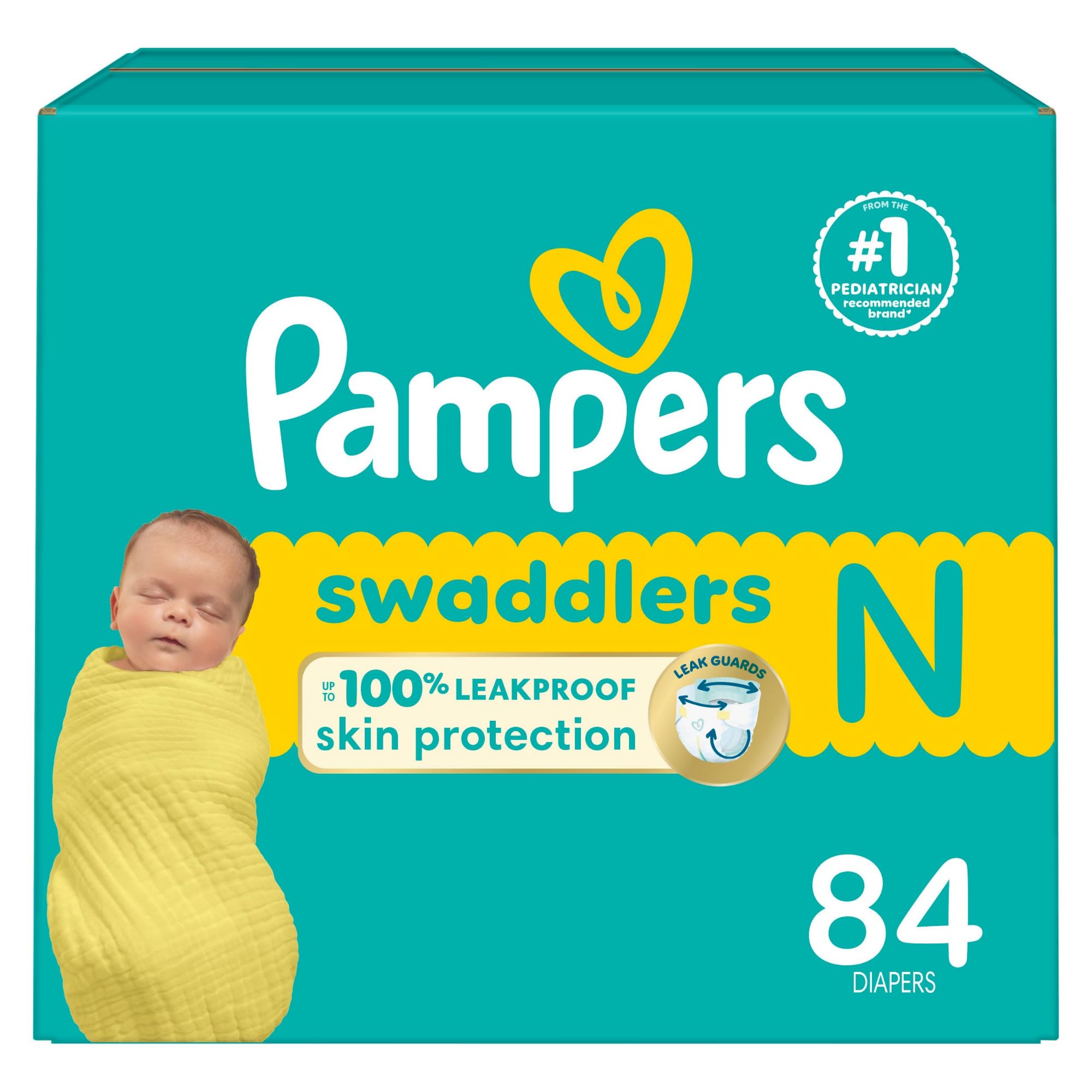 Pampers Baby Diapers - Swaddlers - Size 5, 132 Count, Ultra Absorbent Disposable Infant Diaper