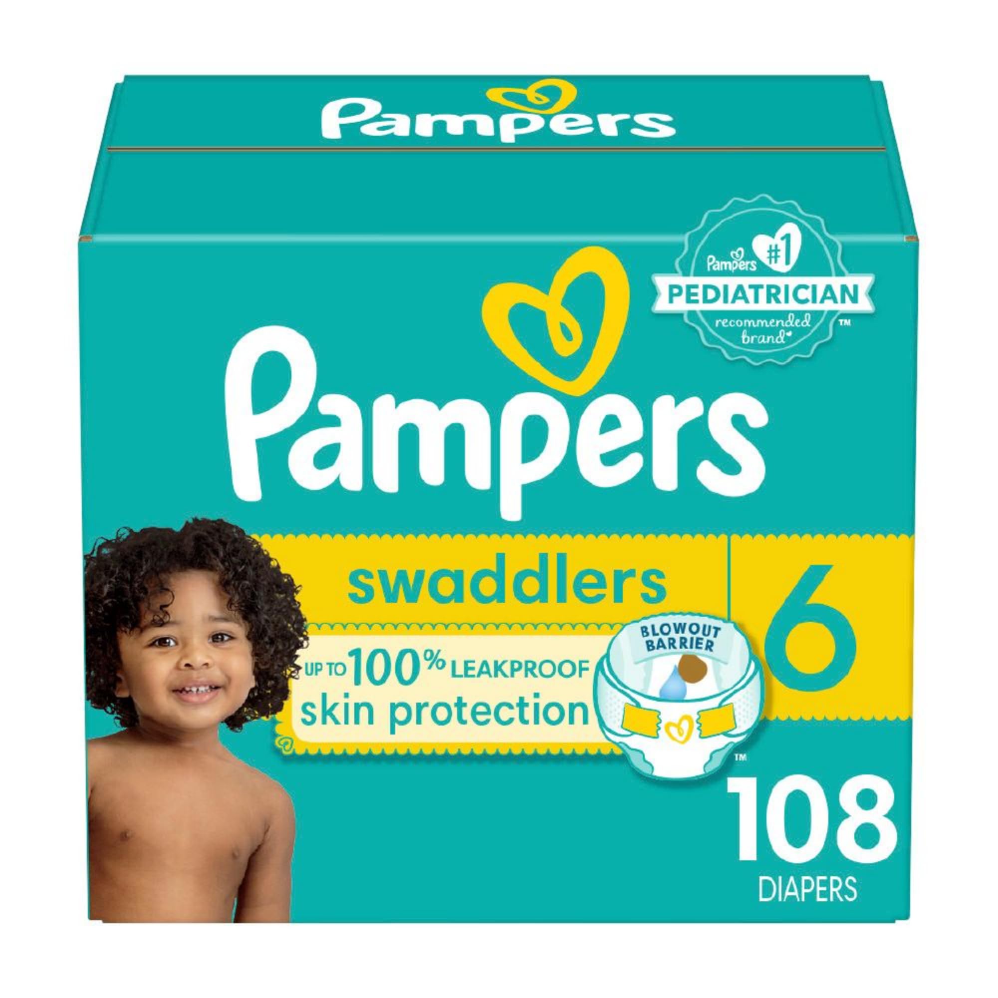 Pampers Baby Diapers - Swaddlers - Size 5, 132 Count, Ultra Absorbent Disposable Infant Diaper