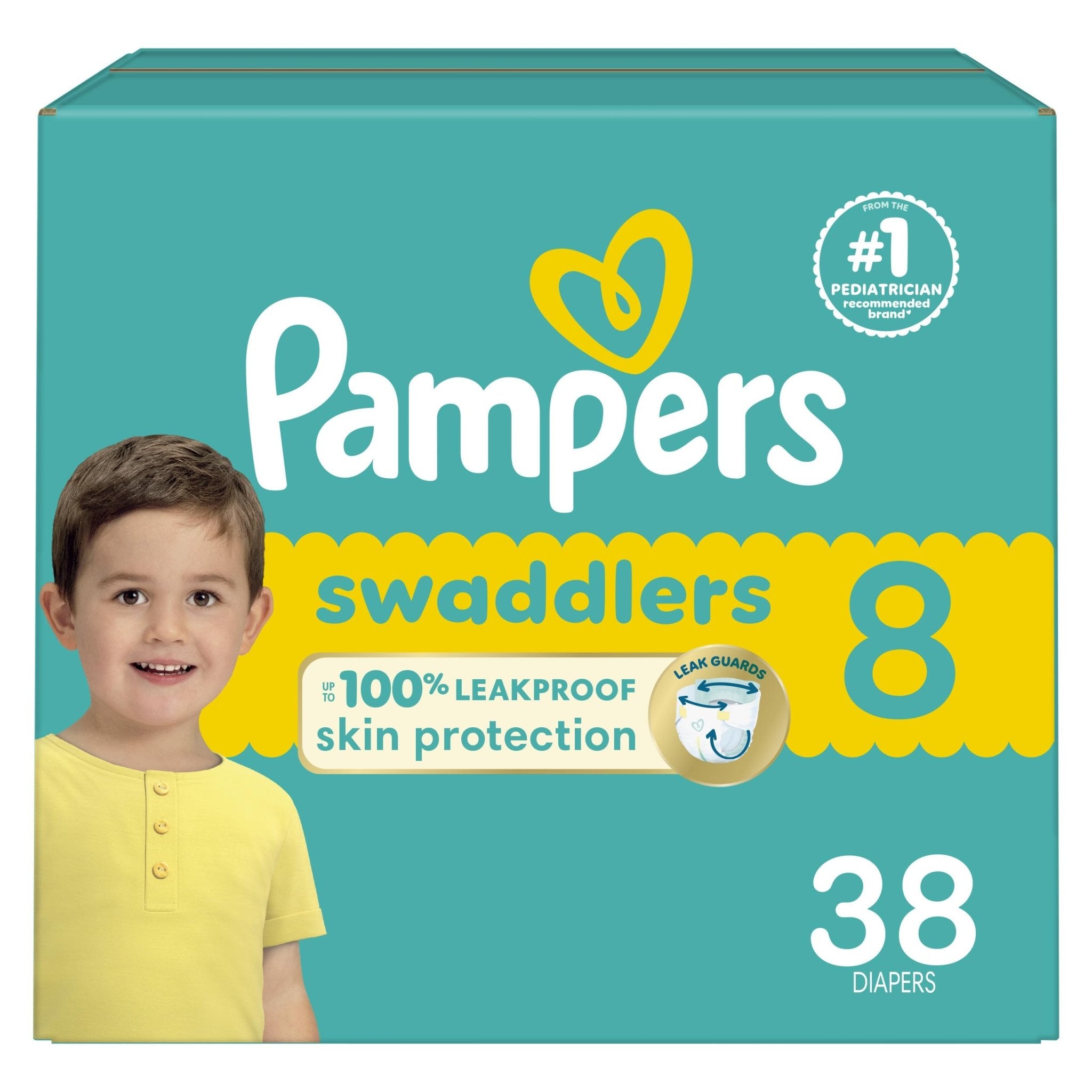 Pampers Baby Diapers - Swaddlers - Size 5, 132 Count, Ultra Absorbent Disposable Infant Diaper