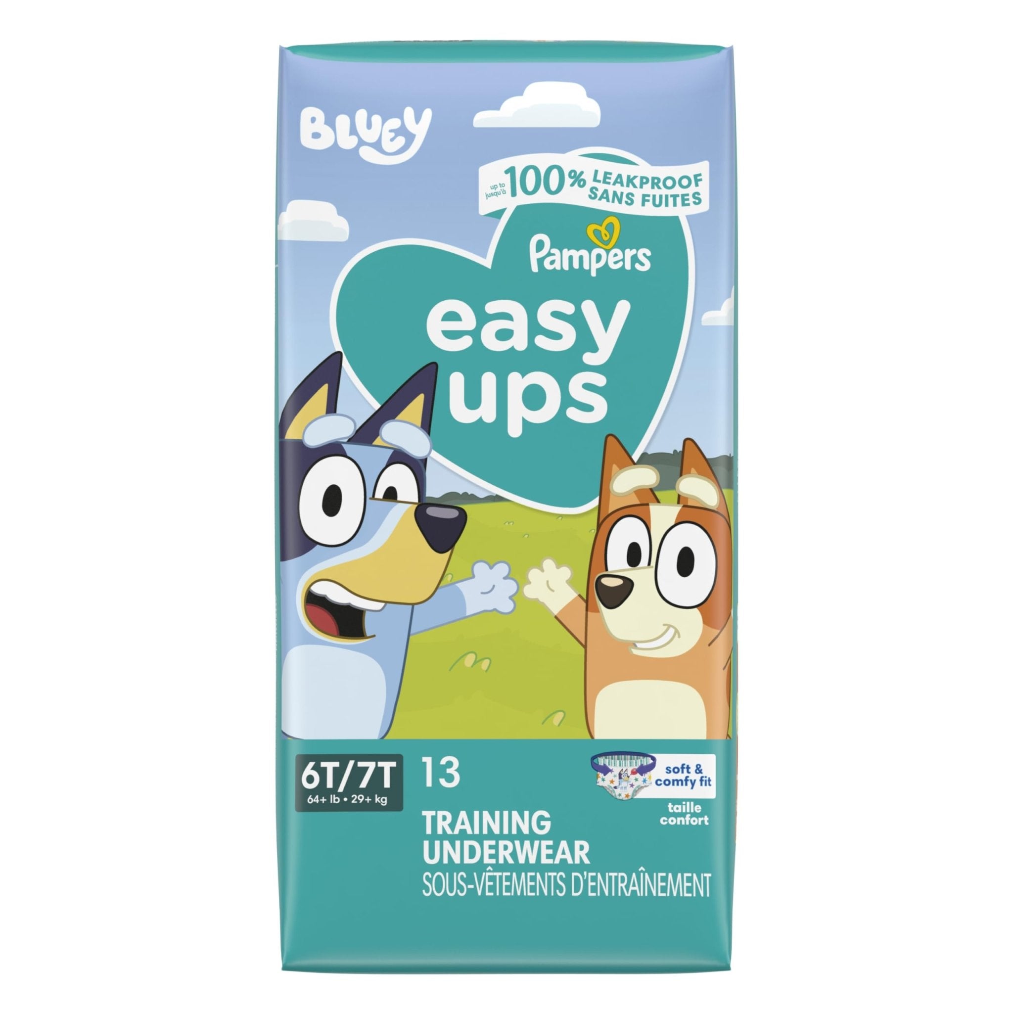 Pampers Training Pants - Easy Ups Boys & Girls Bluey - Size 3T-4T, 124 Count, Children's Potty Underwear (Packaging May Vary)