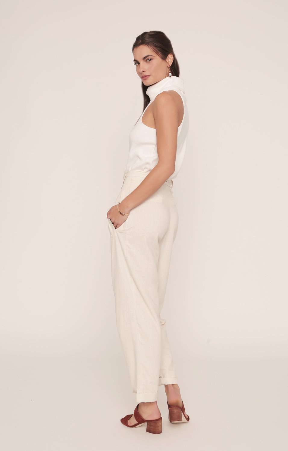 Parker Turtleneck | White