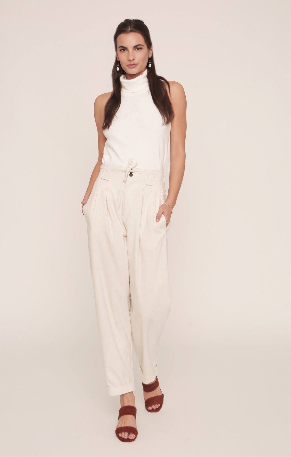 Parker Turtleneck | White