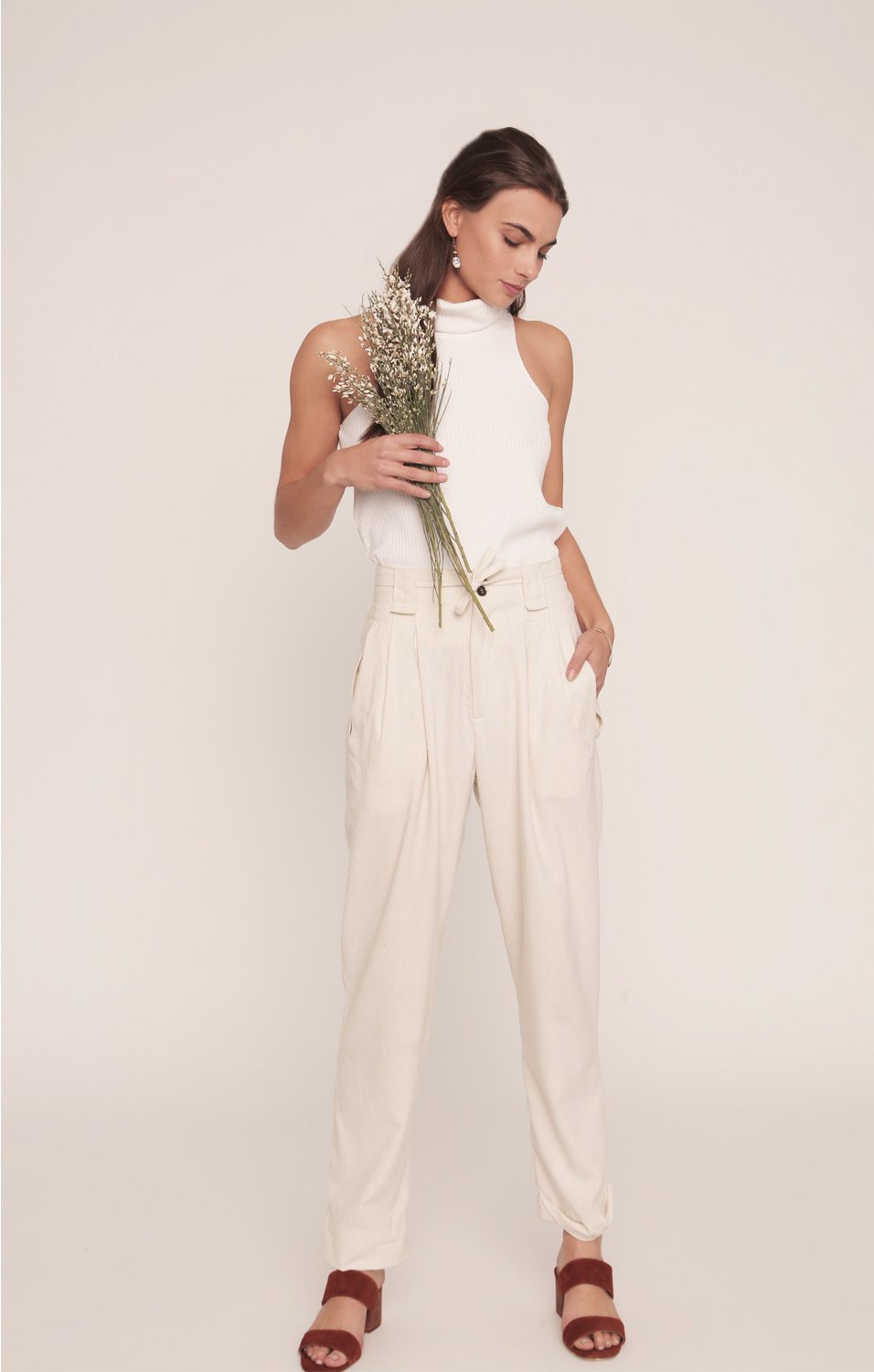 Parker Turtleneck | White