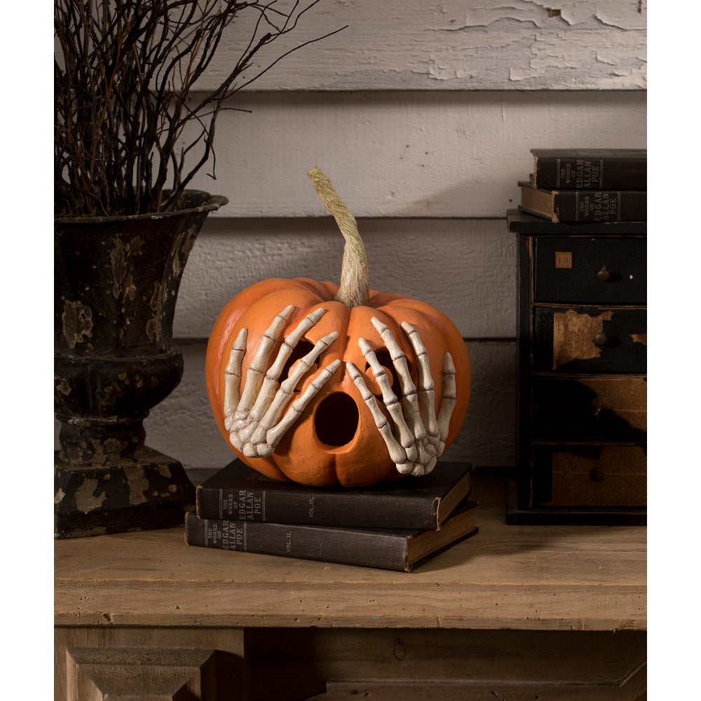 Peek-a-Boo Pumpkin Orange by Bethany Lowe Designs