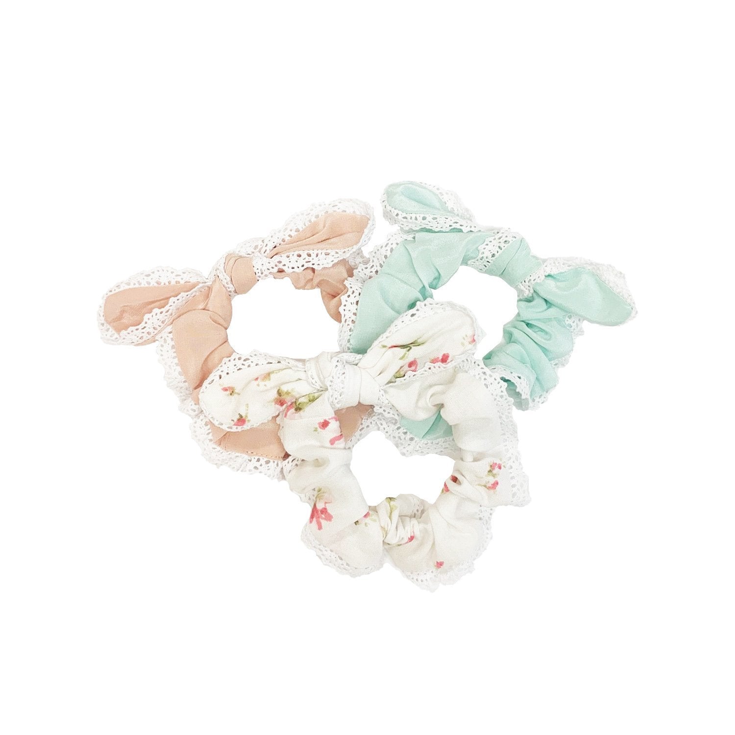 Penelope Bow Tie Lace Scrunchy - Silks / Multiple Colors (Free Shipping Included on all Merritt Accessories Too)