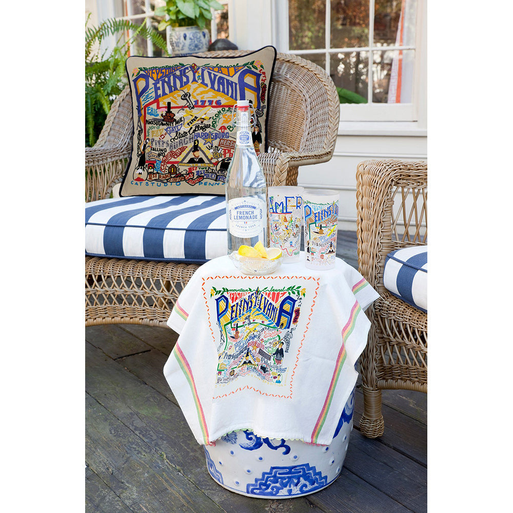 Pennsylvania Hand-Embroidered Pillow