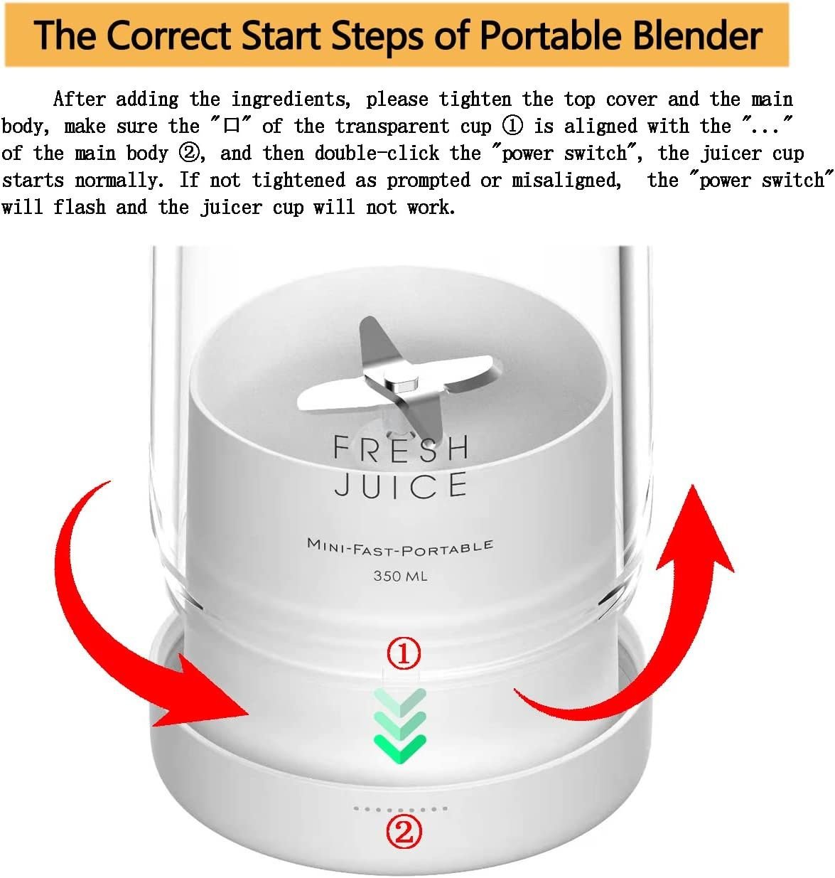 Personal Size Blender; Portable Blender; Battery Powered USB Blender