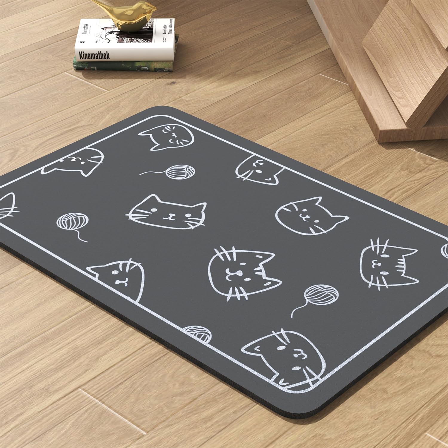 Pet Feeding Mat-Absorbent Dog Mat for Food and Water Bowl-No Stains Quick Dry Dog Water Dispenser Mat-Dog Accessories Pet Supplies-Dog Water Bowl for Messy Drinkers