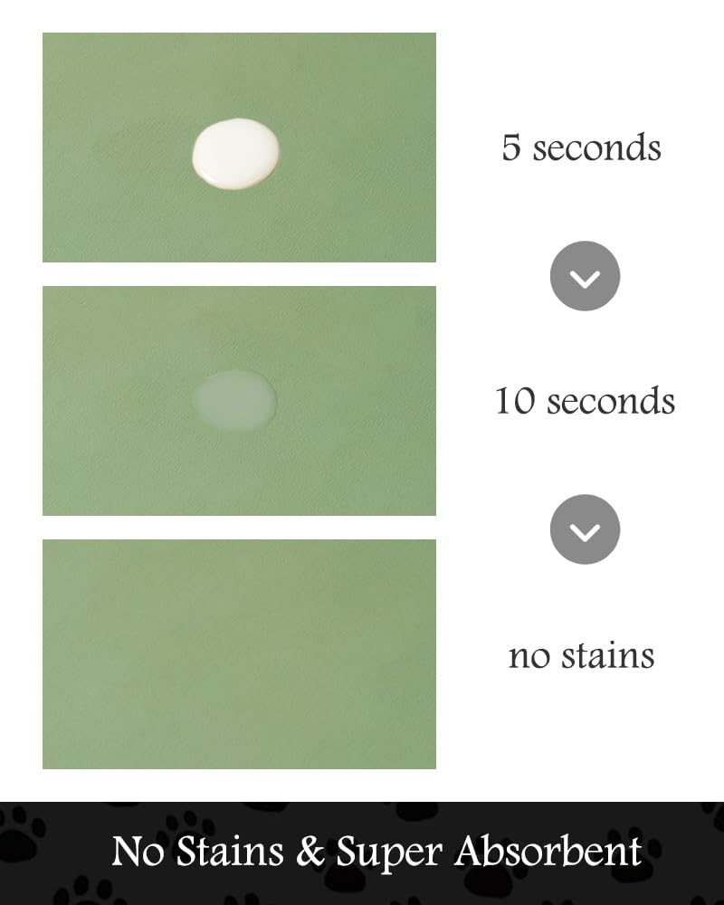 Pet Feeding Mat-Absorbent Dog Mat for Food and Water Bowl-No Stains Quick Dry Dog Water Dispenser Mat-Dog Accessories Pet Supplies-Dog Water Bowl for Messy Drinkers