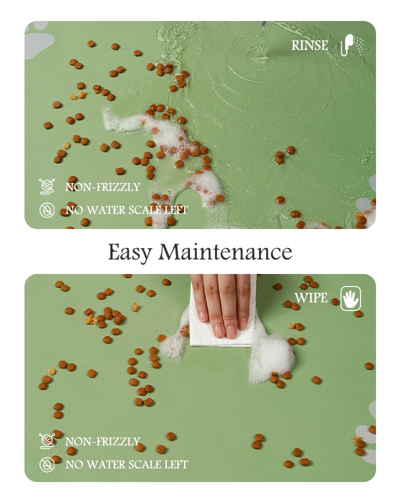 Pet Feeding Mat-Absorbent Dog Mat for Food and Water Bowl-No Stains Quick Dry Dog Water Dispenser Mat-Dog Accessories Pet Supplies-Dog Water Bowl for Messy Drinkers