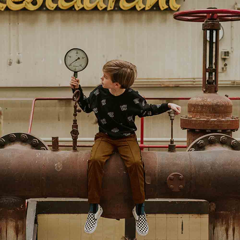 Sweatshirt Rules Print - Black