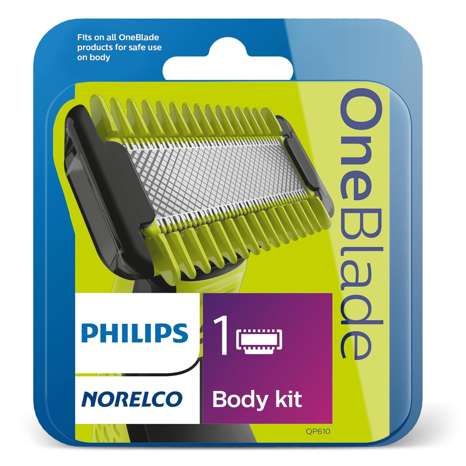 Philips Norelco Genuine OneBlade Replacement Blade Body Kit, QP610/80