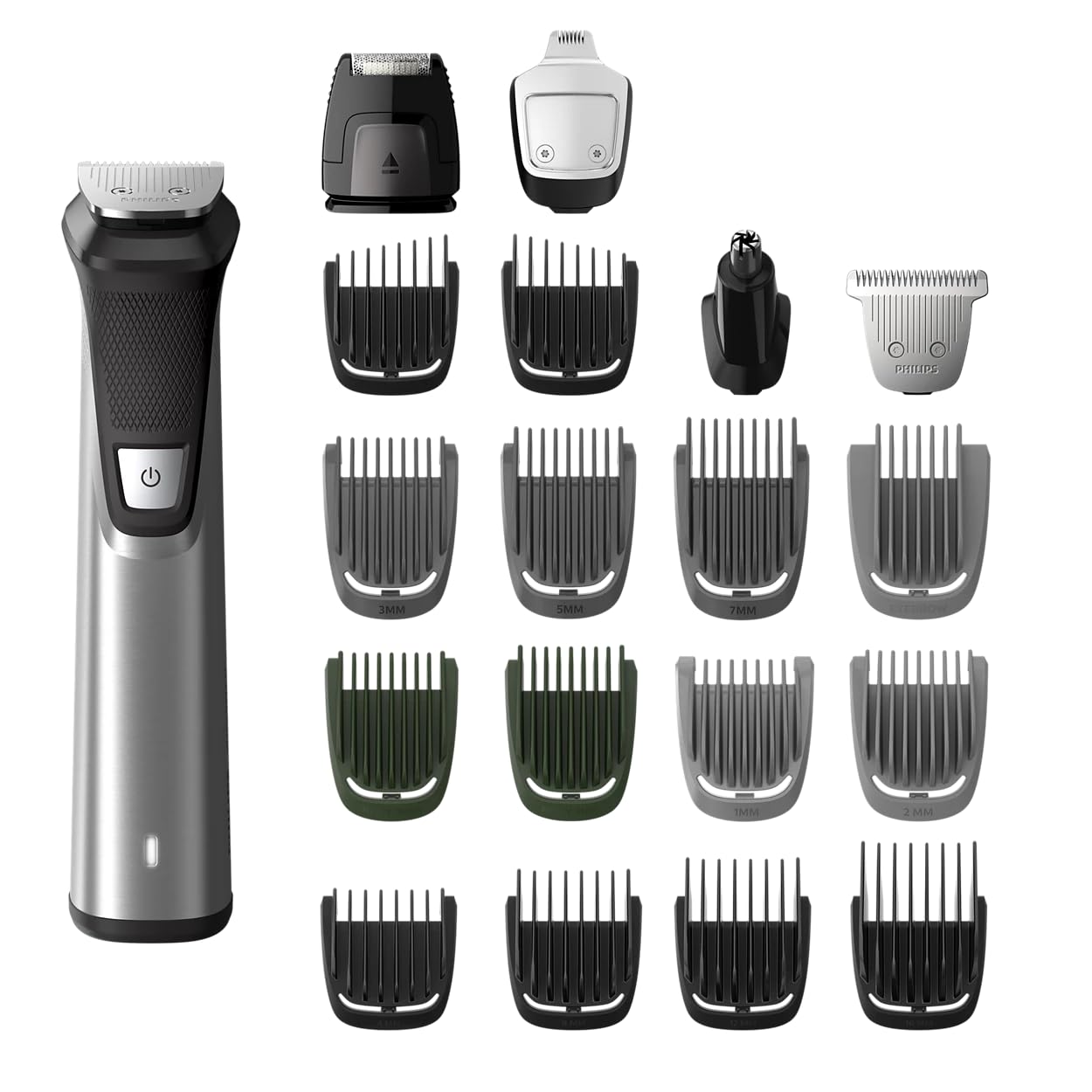 PHILIPS Norelco Multigroom 9000 Series MG9740-18-in-1 Precision Trimmer for Face, Head, and Body with Titanium Blades, 6-Hour Battery Life, and Showerproof Design, Packaging May Vary