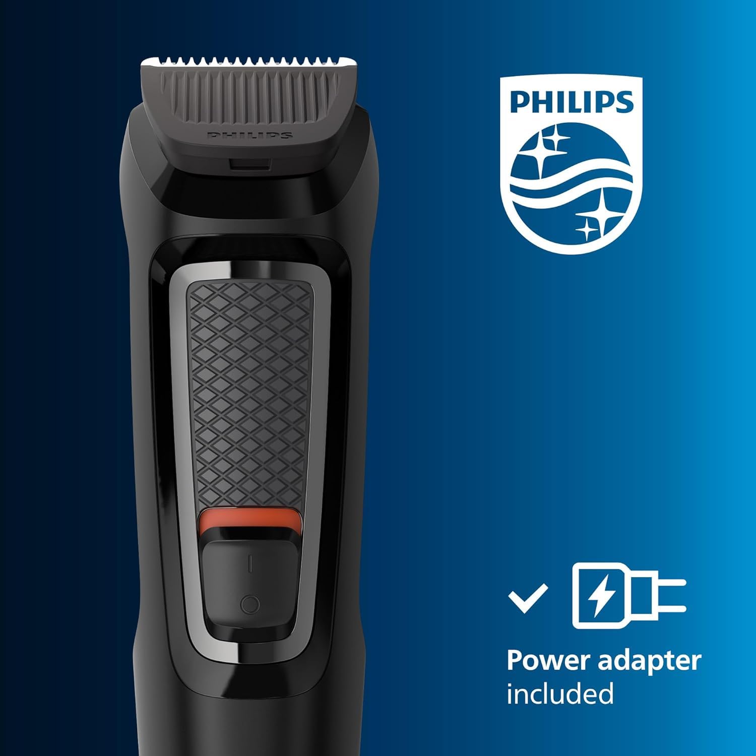 Philips Norelco Multigroom All-in-One Trimmer Series 3000 with 13 pieces - No Blade Oil Needed, MG3750/50