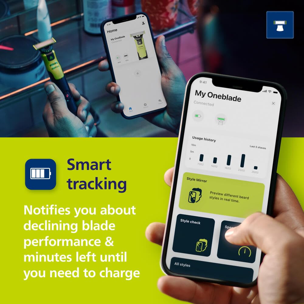 Philips Norelco OneBlade Face + Body Hybrid Electric Trimmer and Shaver, QP2630/70