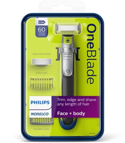 Philips Norelco OneBlade Face + Body Hybrid Electric Trimmer and Shaver, QP2630/70