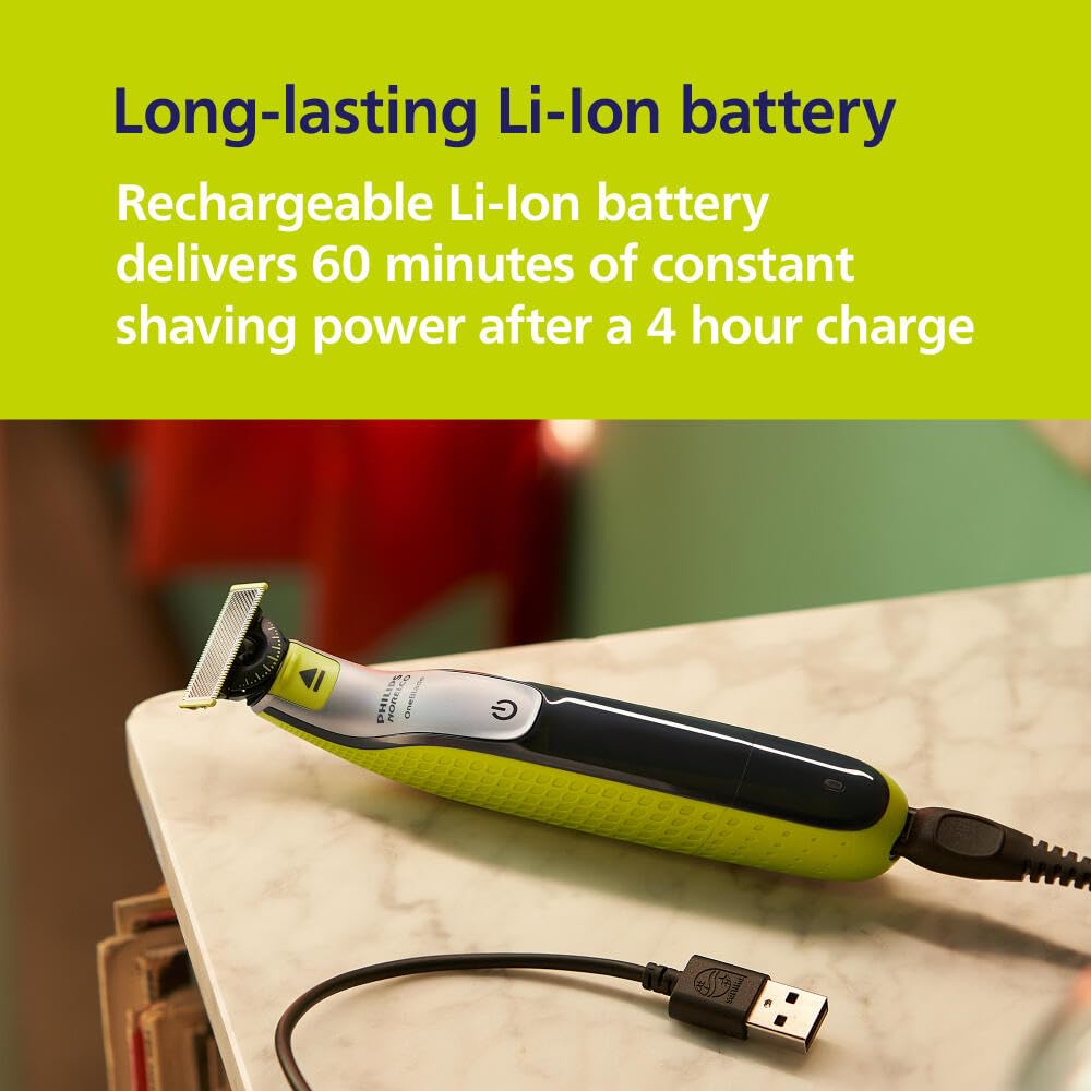 Philips Norelco OneBlade Face + Body Hybrid Electric Trimmer and Shaver, QP2630/70