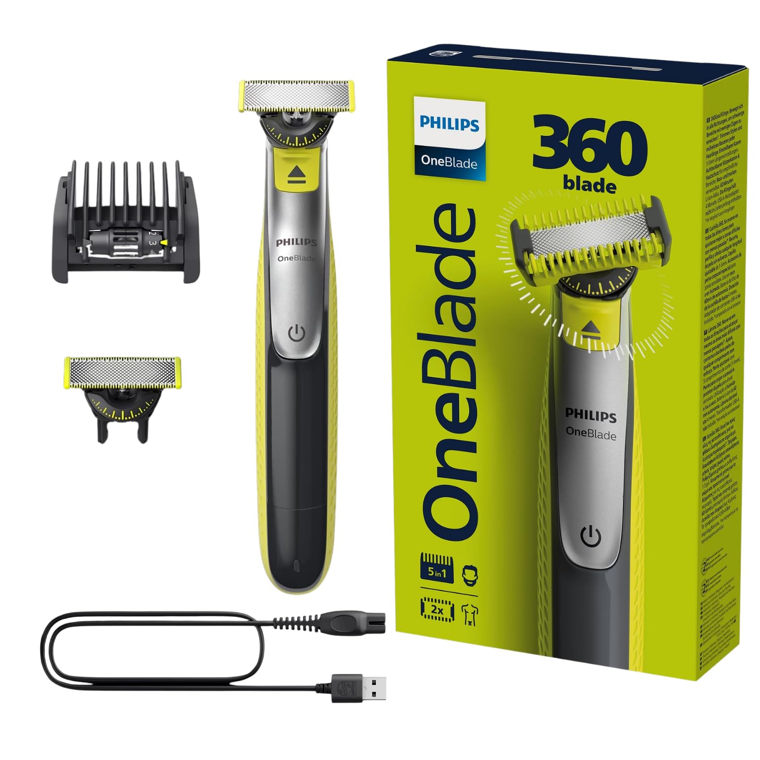 Philips OneBlade Hybrid Electric Trimmer and Shaver, QP2520