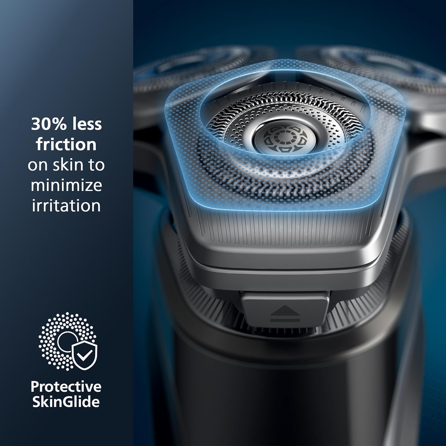 Philips Rechargeable Wet/Dry Electric Shaver Series 9000 with SenseIQ and Comfort Glide Ring Technology, Battery Powered, Silver