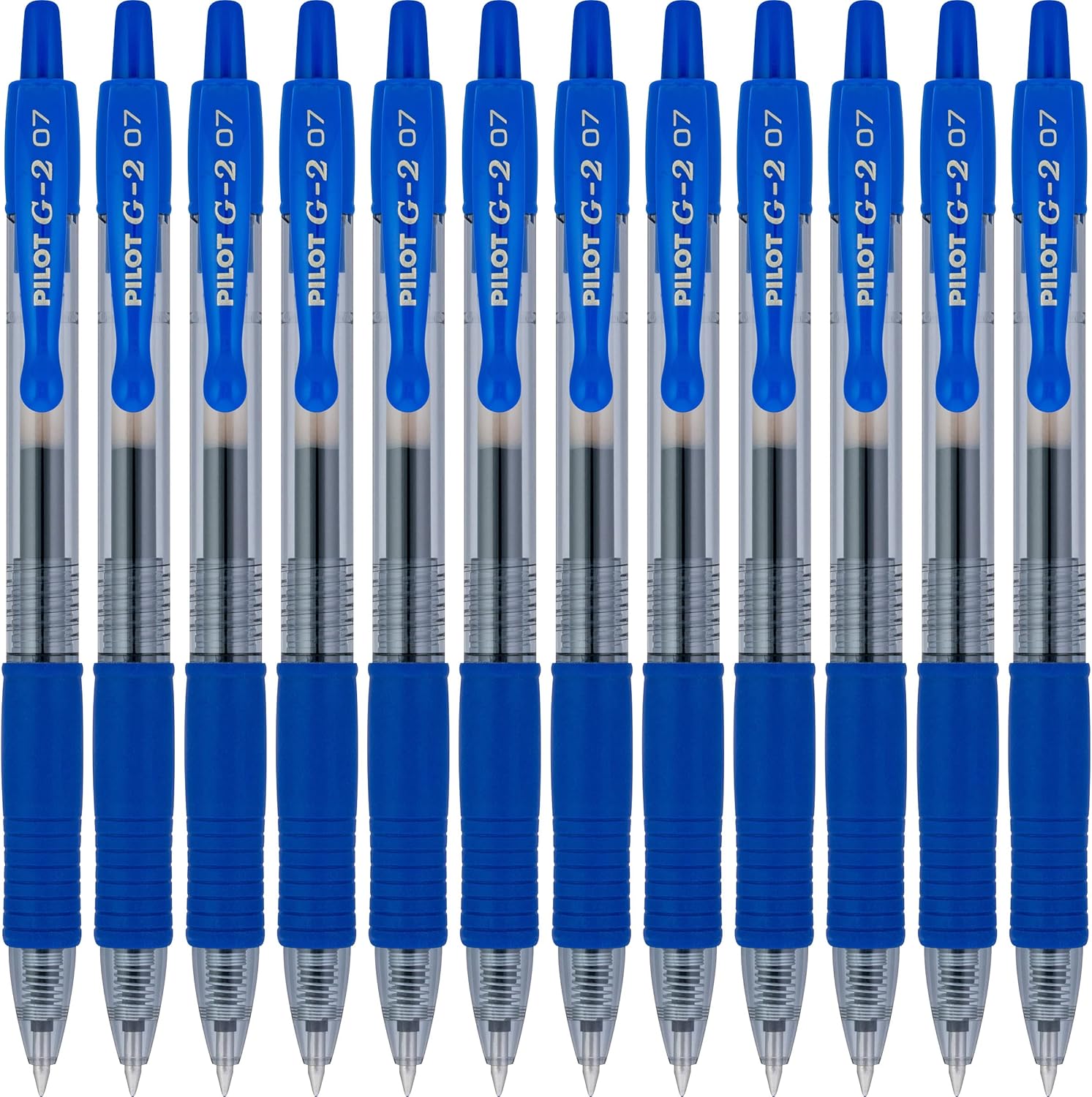 Pilot G2 Premium Gel Roller Pens 0.7, Fine Point Smooth Writing Pens Black, Pack of 12